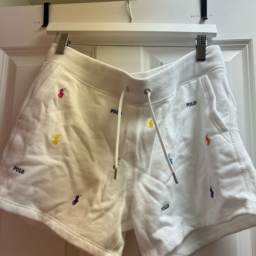 White sweatshorts Polo